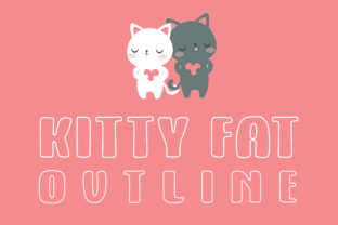 Kitty Fat Outline: A Bold and Playful Display Font for Creative Projects