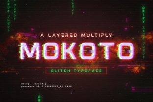 Mokoto: A Bold, Glitchy Font for Modern Design