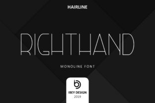 Right Hand Hairline: A Modern Monoline Font for Creative Expression