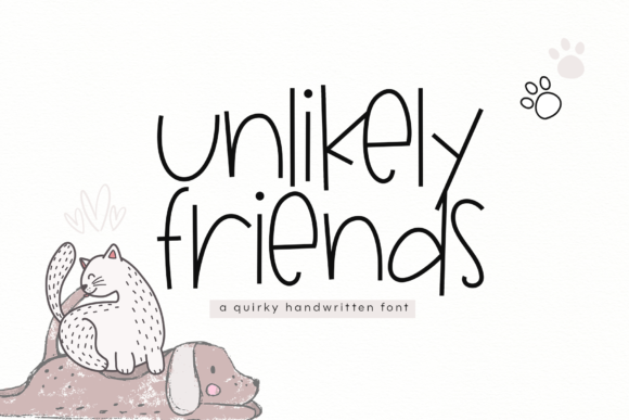 Unlikely Friends: A Whimsical Font for Modern Creativity
